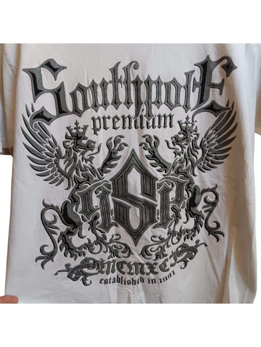 Vintage 90s Y2k T-shirt Medium Southpole Premium Gothic Eagle Puff Print
